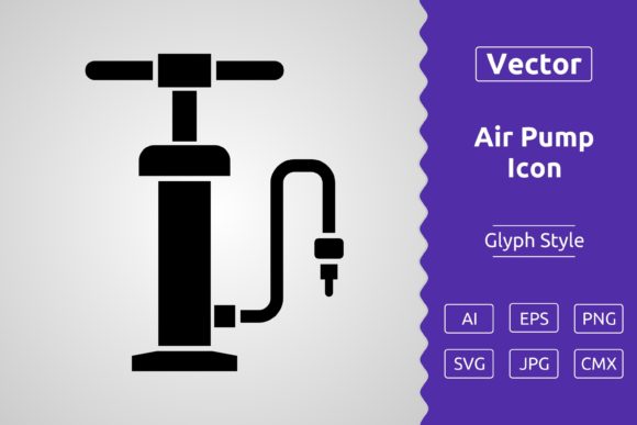Vector Air Pump Glyph Icon: A Versatile Tool for Designers and Creators