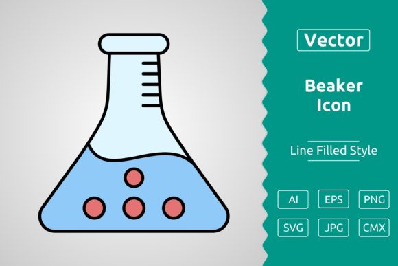 Vector Beakers Filled Outline Icon: A Versatile Tool for Designers and Creators