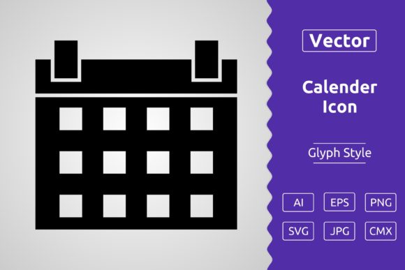 Vector Calender Glyph Icon: A Versatile Tool for Designers and Creators