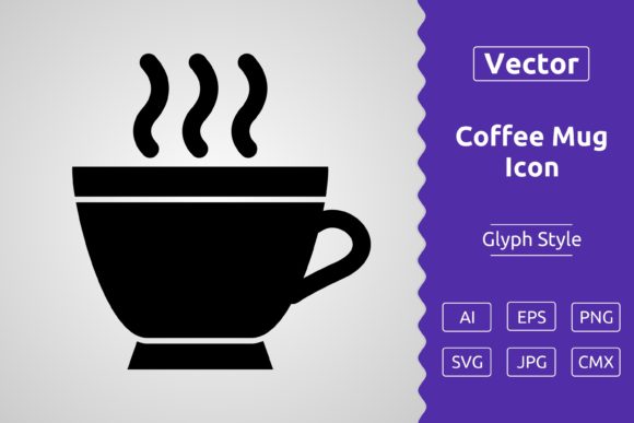 Vector Coffee Mug Glyph Icon