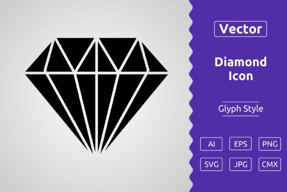 Vector Diamond Glyph Icon