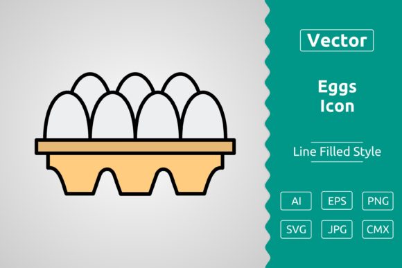 Vector Egg Filled Outline Icon: A Versatile Design Asset for Creativity and Business
