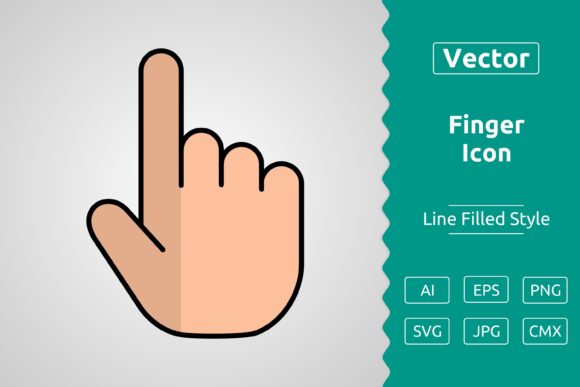 Vector Finger Filled Outline Icon