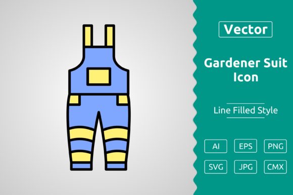 Vector Gardener Suit Filled Outline Icon