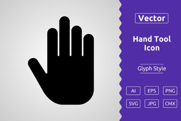 Vector Hand Tool Glyph Icon