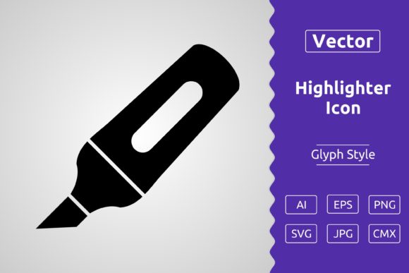 Vector Highlighter Glyph Icon: A Versatile Tool for Designers and Creators