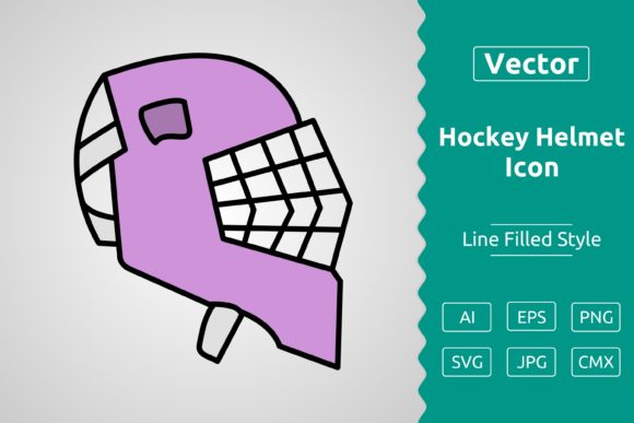 Vector Hockey Helmet Filled Outline Icon: A Versatile Tool for Modern Design Needs