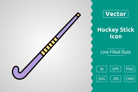 Vector Hockey Stick Filled Outline Icon: A Strategic Tool for Design and Branding