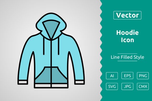 Vector Hoodie Filled Outline Icon