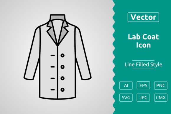 Vector Lab Coat Filled Outline Icon: A Versatile Tool for Designers and Creators