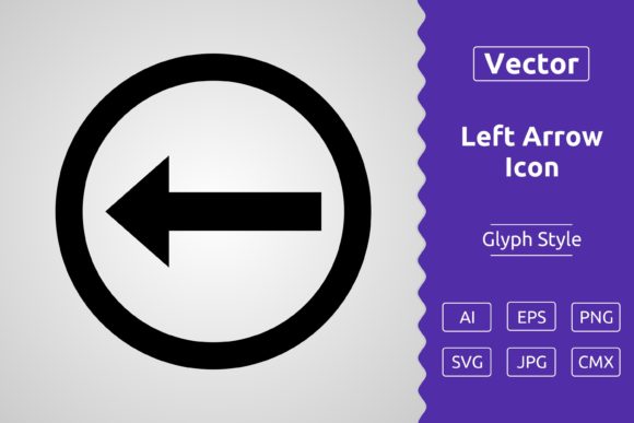 Vector Left Arrow Glyph Icon: A Versatile Tool for Designers and Creators