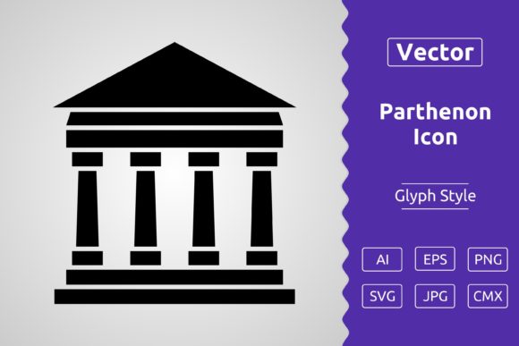 Vector Parthenon Glyph Icon: A Versatile Tool for Designers and Creators