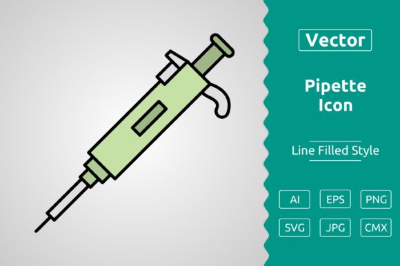 Vector Pipette Filled Outline Icon