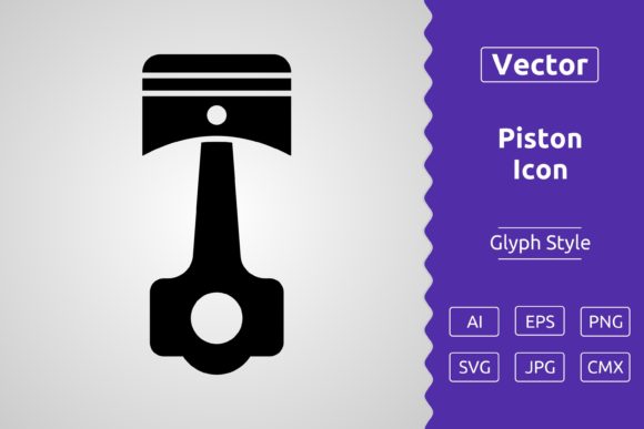 Vector Piston Glyph Icon