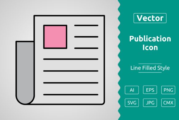 Vector Publication Filled Outline Icon