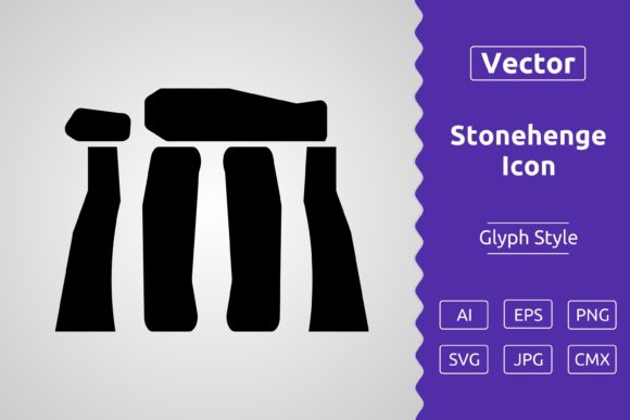 Vector Stonehenge Glyph Icon: A Versatile Asset for Designers and Creators