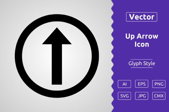 Vector Up Arrow Glyph Icon