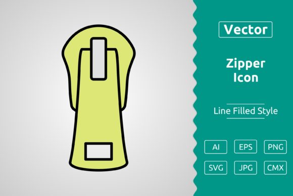 Vector Zipper Filled Outline Icon: A Versatile Tool for Designers and Creators